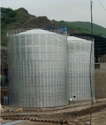 西昌镇粮食钢板仓的安装全过程不用热焊接